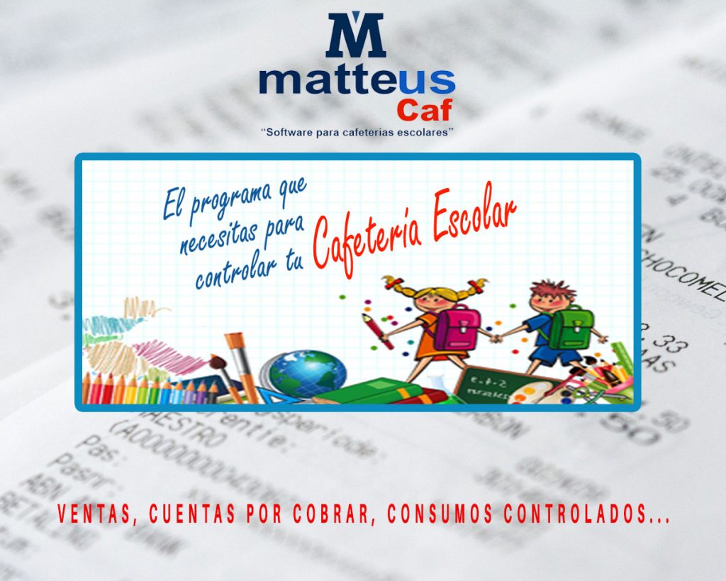 Software para cafeterias escolares/